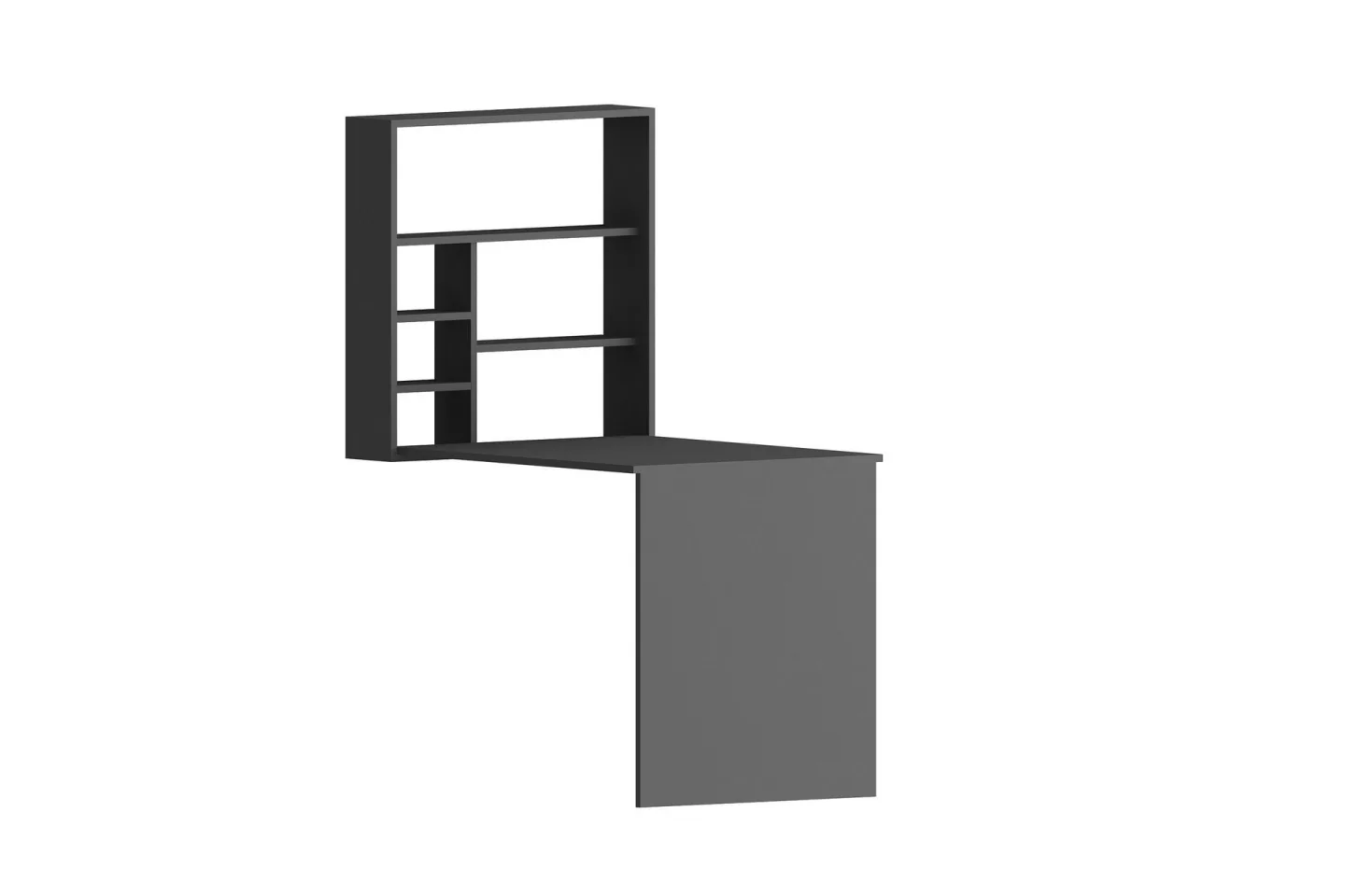 Irbene Väggskrivbord 59 cm med Förvaring Hylla - Antracit
