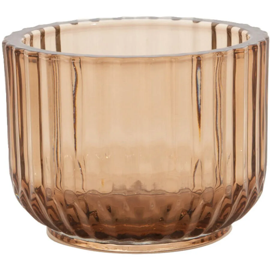 POINT-VIRGULE Windlicht Lamazère Braun Glas 10.5 cm 7.7 cm