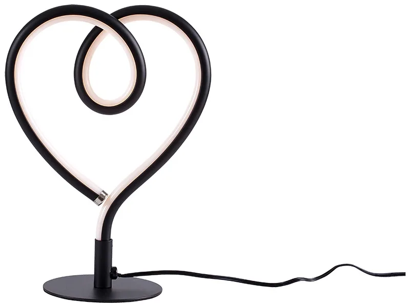 Tischlampe LED HEART 23.5cm 6W schwarz