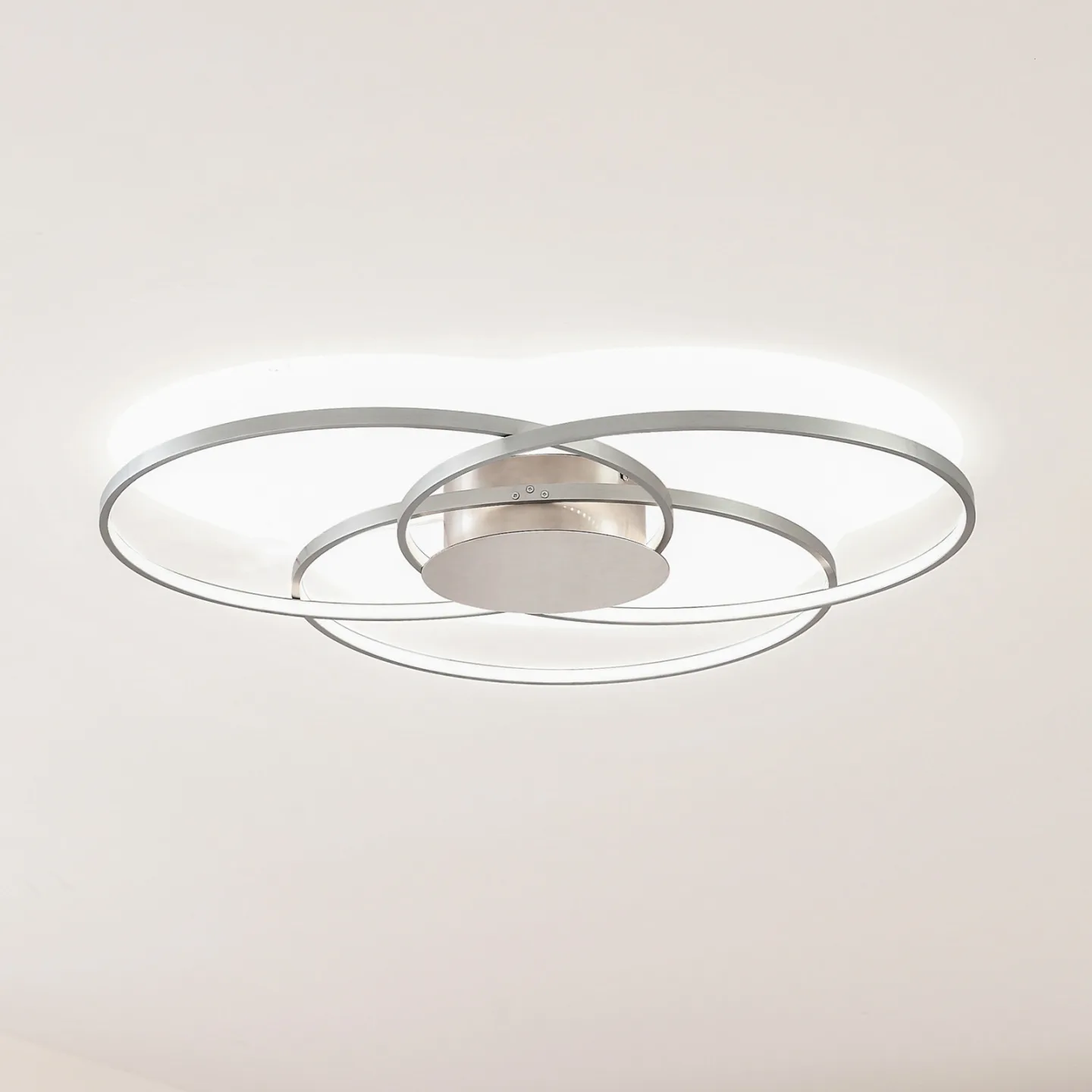 Riley Deckenleuchte Alu - Lindby - Wohnzimmer - Modern - Aluminium - Ring