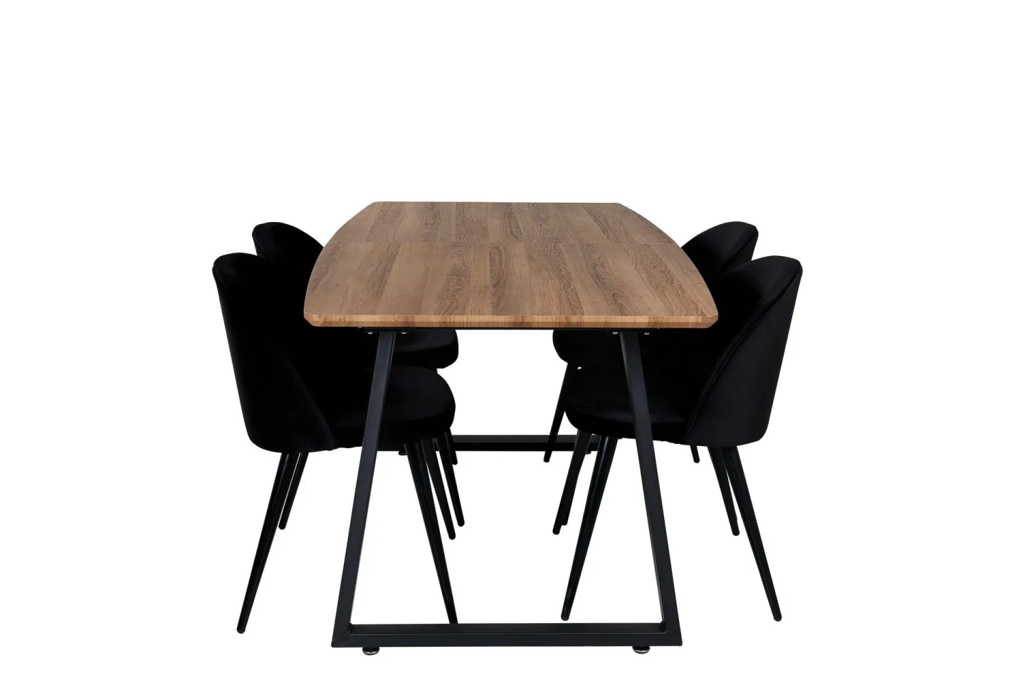 Inca Matgrupp 160 cm Rektangulär med 4 Velvet stolar -