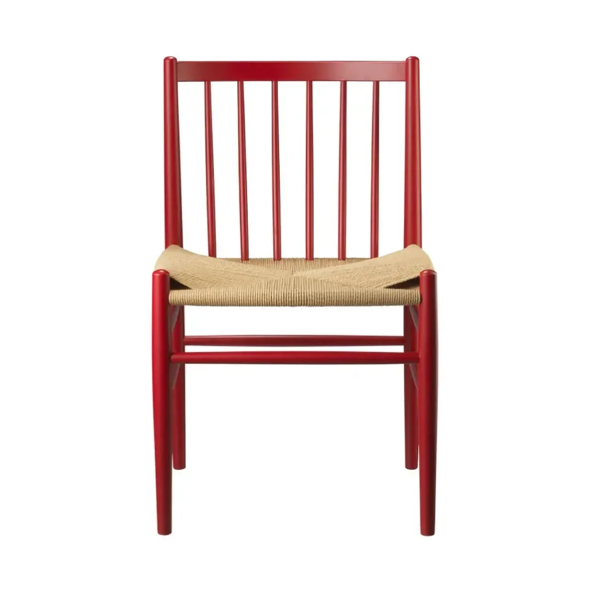 FDB Møbler J80 stol Ruby red beech-paper cord