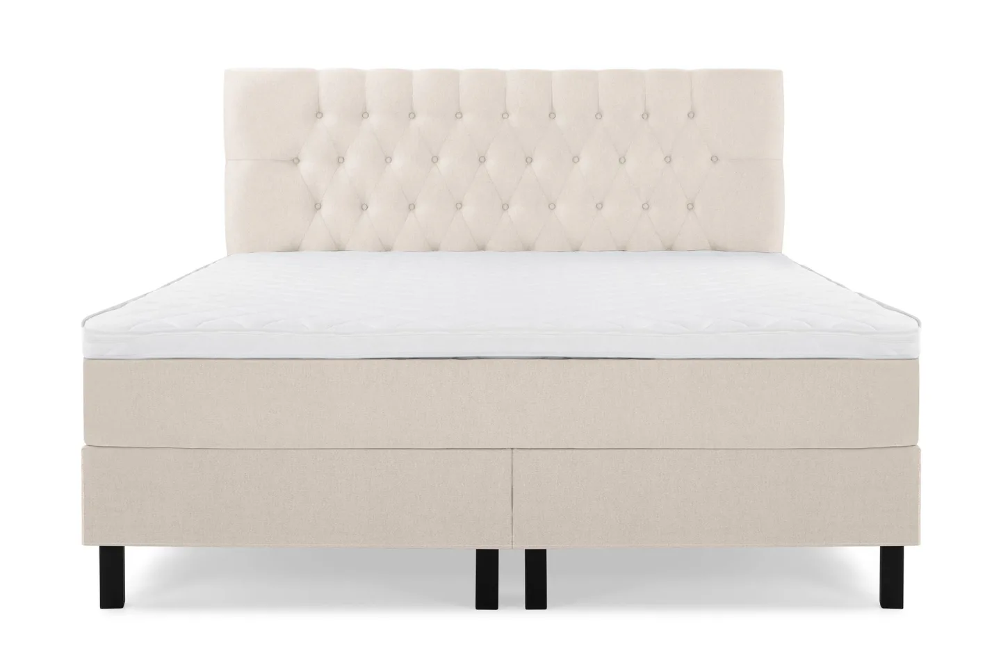 Lucky Komplett Sängpaket 180x200 Skum Diamant Sänggavel - Beige