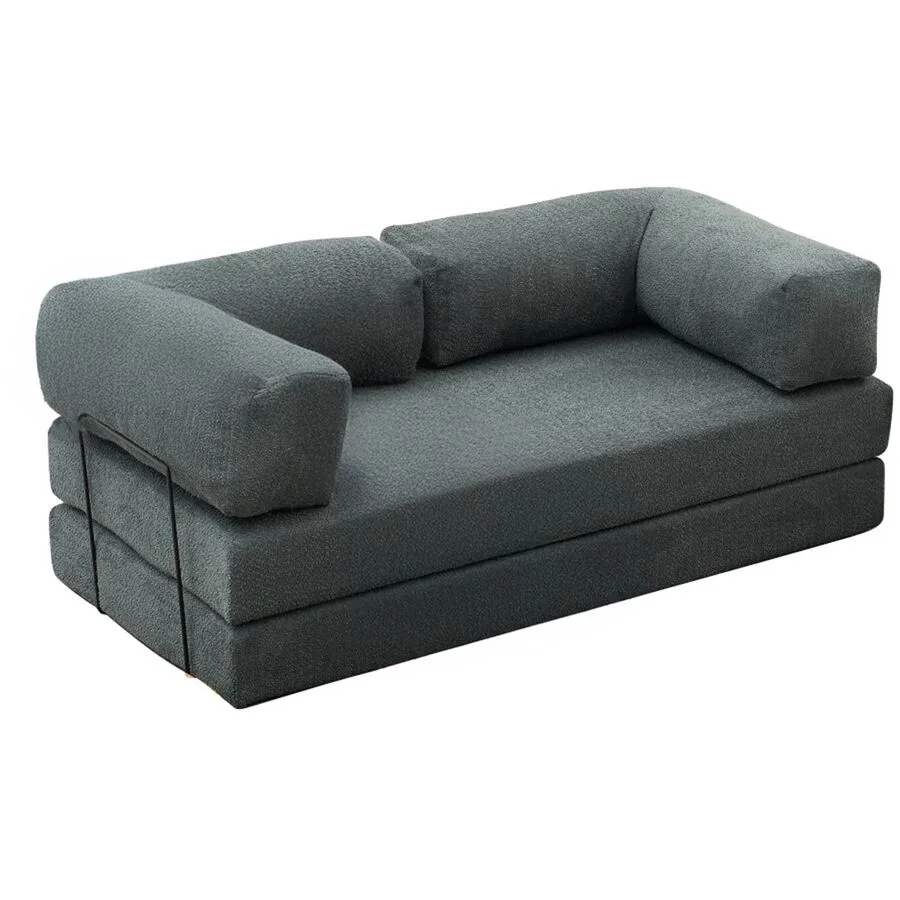 Bettsofa Foldbar Grün Polyester 190 cm 95 cm