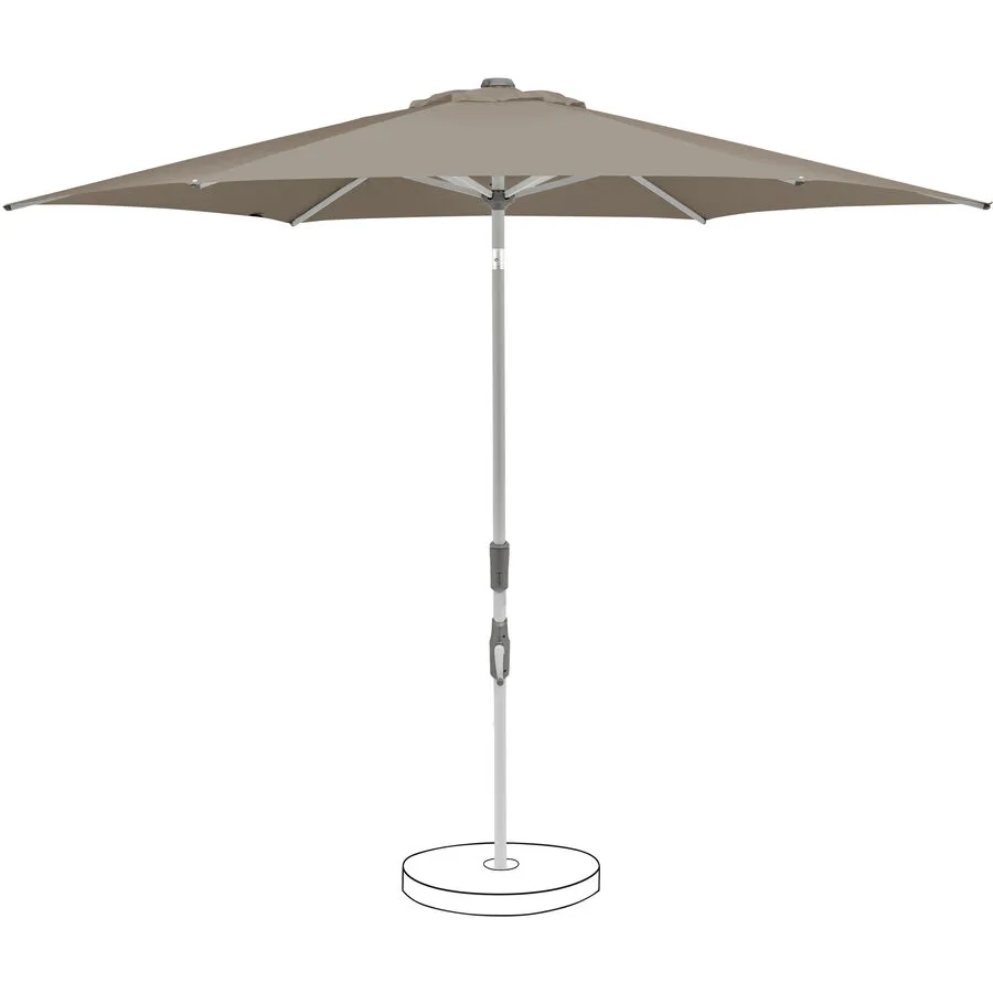 Suncomfort BY GLATZ Sonnenschirm Slide Taupe, Grau Polyester Stoff, Metall B 300 T 300 cm
