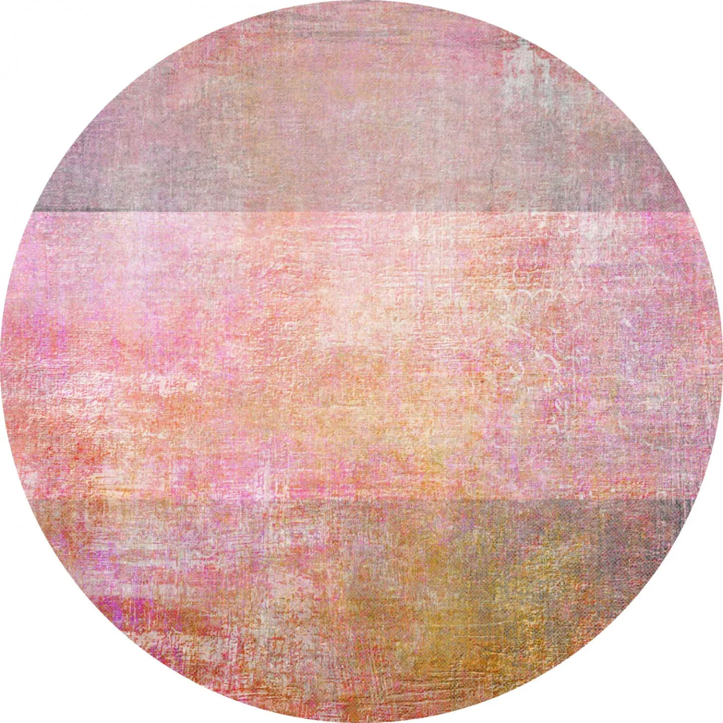 Rundt teppe - Cicoria (rosa/lilla) (Størrelse: Ø 200 cm)