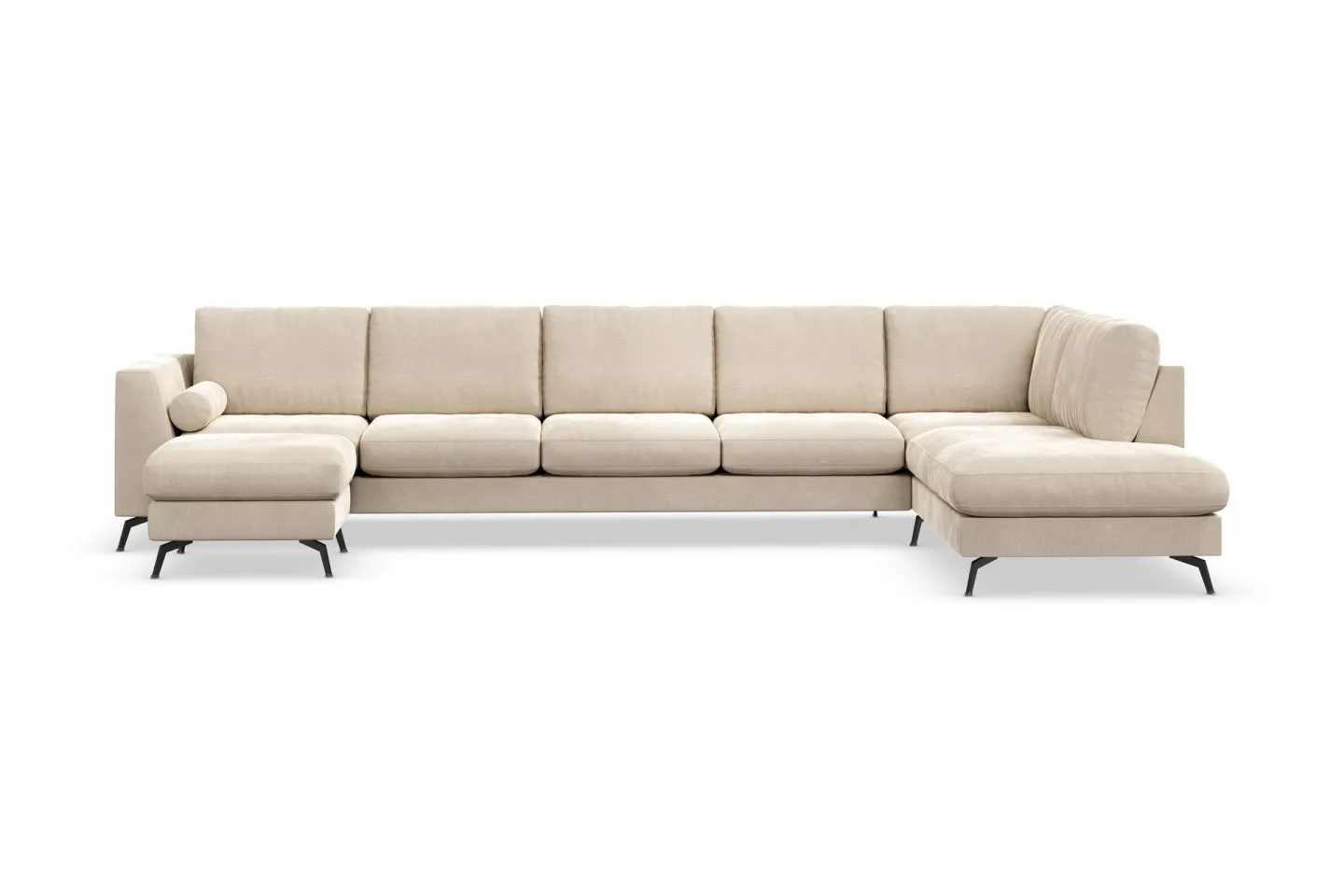Ocean Lyx U-soffa med Schäslong Höger - Beige