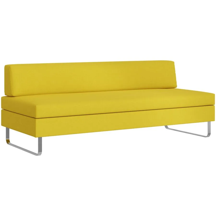 SWISS PLUS Bettsofa Bed for Living Singolo Gelb/Gold Stoff 205 cm 85 cm Ausziehbar - Farbe: goldgelb - Möbel Konfigurator: Traummöbel individuell