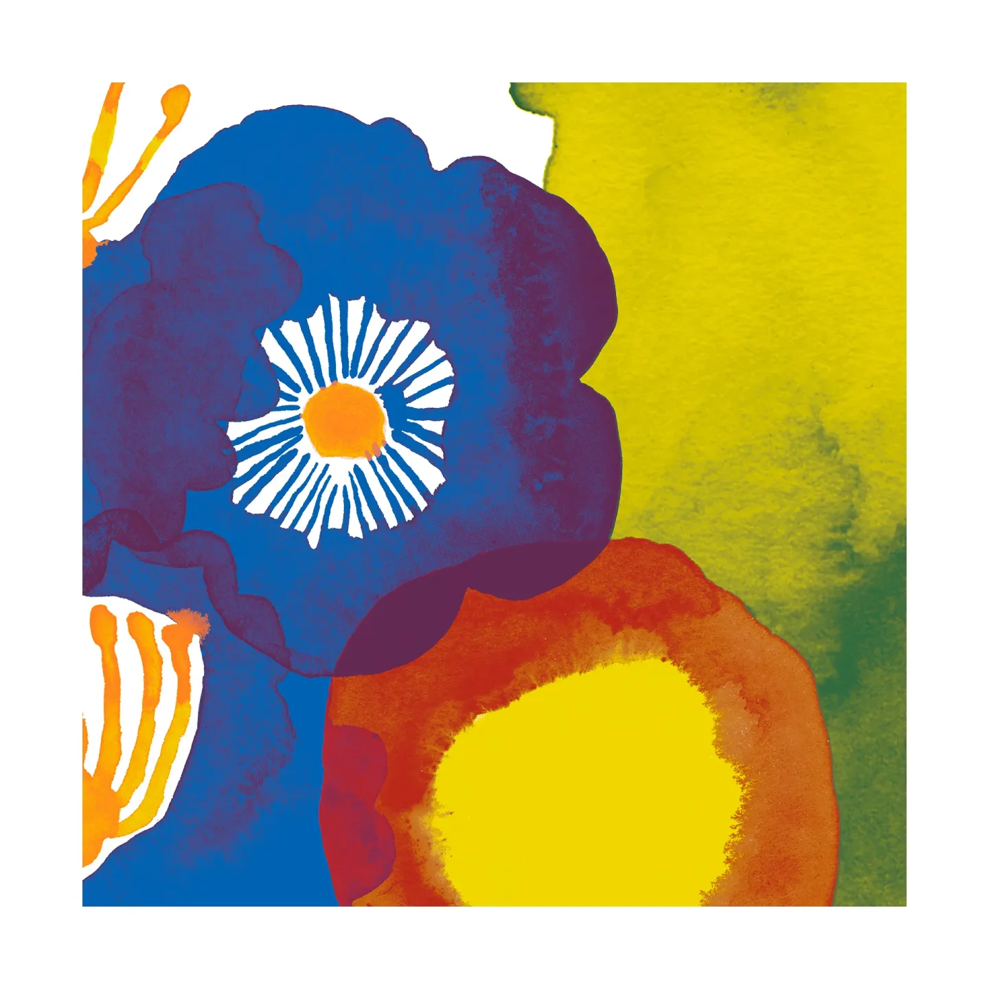 Marimekko Juhannustaika Serviette 33 x 33cm 20er Pack Blue-yellow-red
