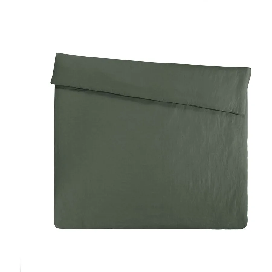 Duvetbezug Leana Grün Leinen 210 cm 200 cm - Material: 100% Leinen