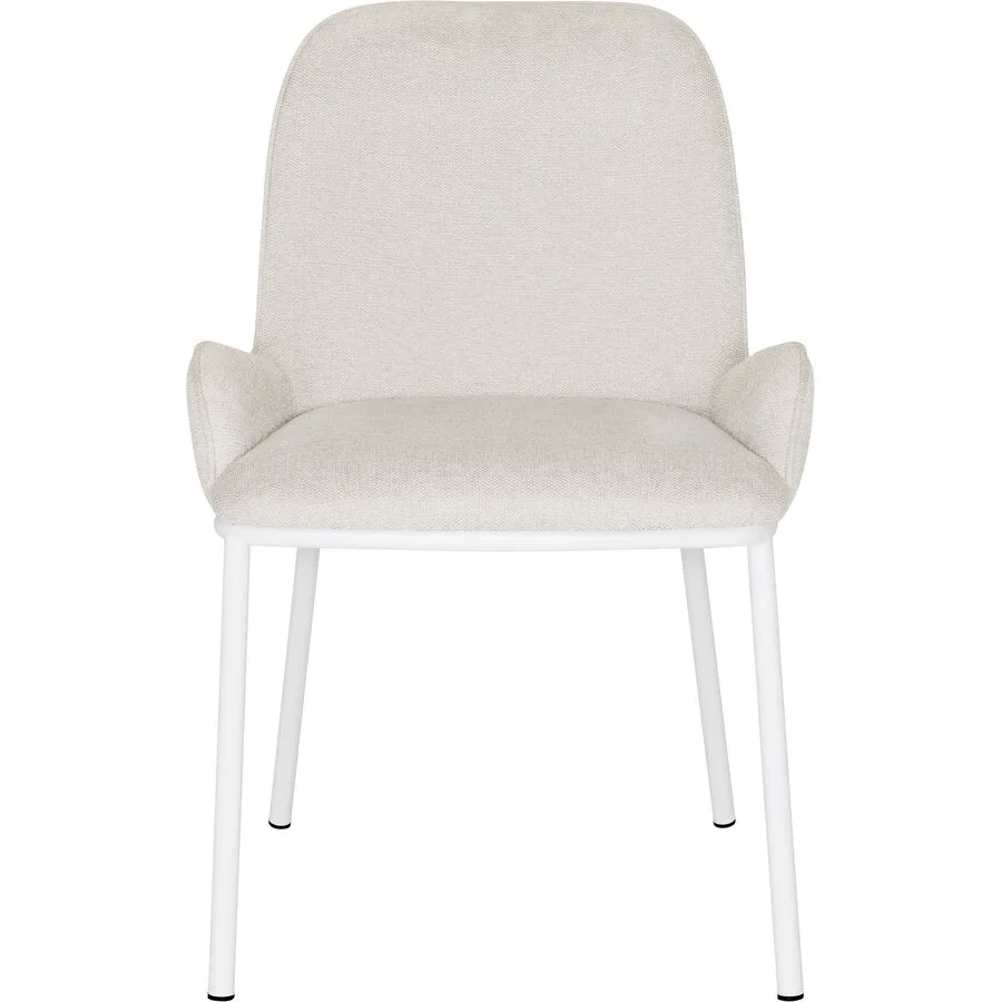 Stuhl Santi beige Stoff/Metall