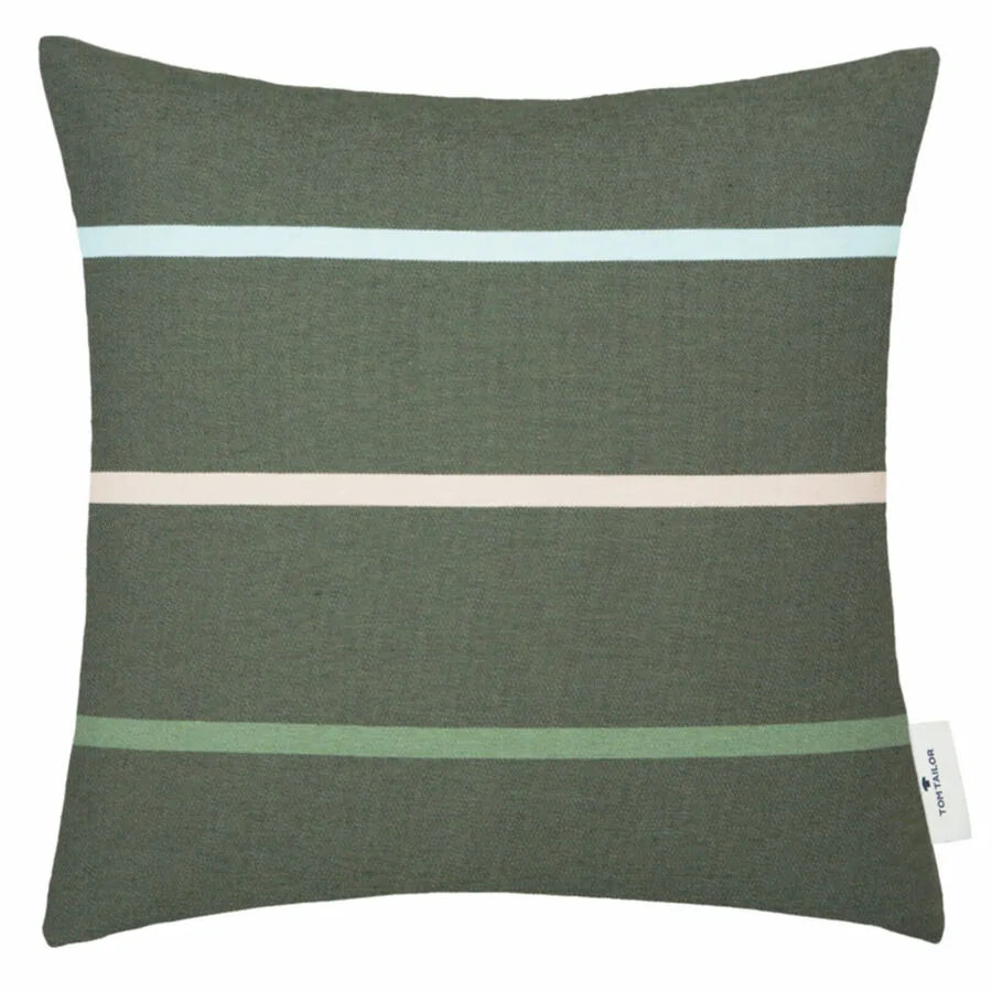 Tom Tailor Zierkissenbezug Tape grün Polyester/Baumwolle B 40 T 40 cm