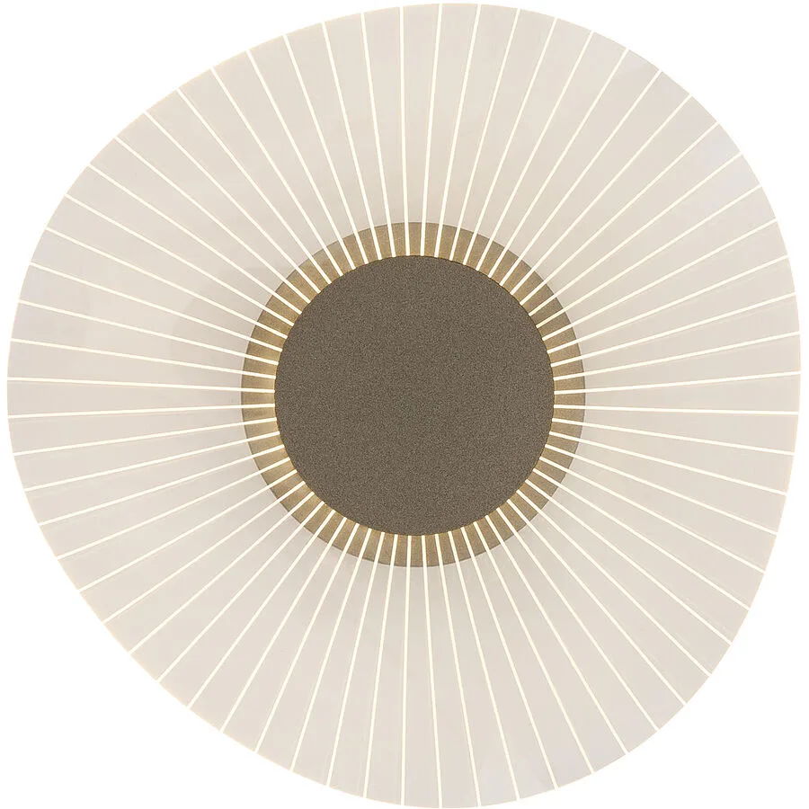 Wandlampe Jule Braun Aluminium/Eisen/Glas 24 cm 7.5 cm - LED - Lichtfarbe: Warmweiss - LED Energiesparlampen