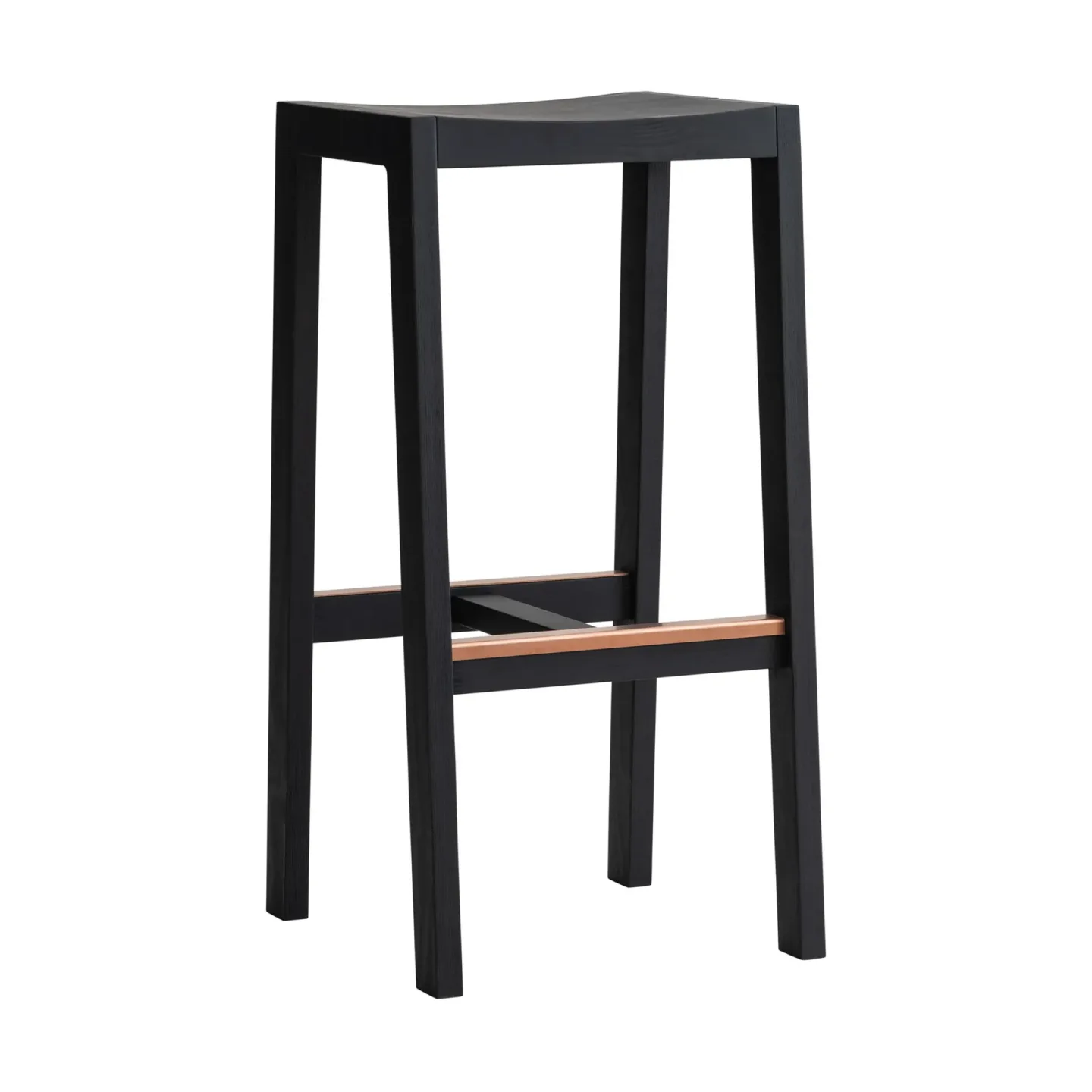 Vaarnii 016 Maasto Bar Stool barpall Svartbetsad furu, 75 cm