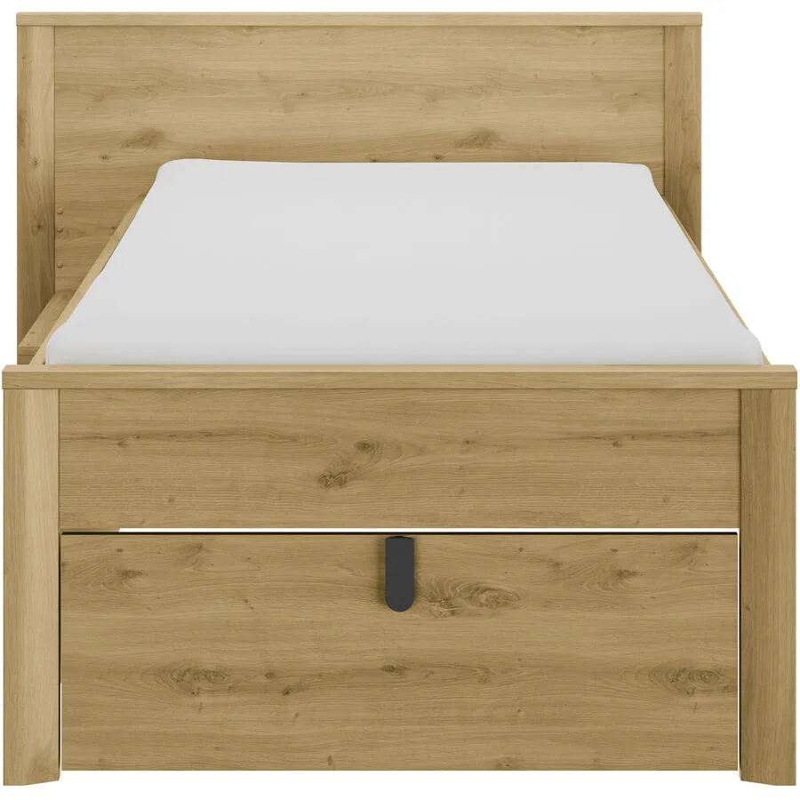 Kompaktbett Lugo Eiche Dekor Holzwerkstoff 90 x 200 cm