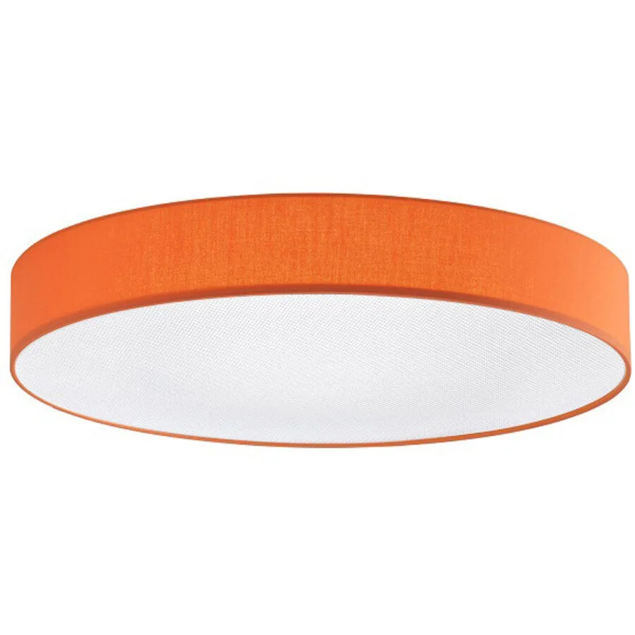 Deckenlampe Noad Orange Metall/Stoff 60 cm 10 cm - Material: Metall/ Stoff - LED - Lichtfarbe: Warmweiss - LED Energiesparlampen