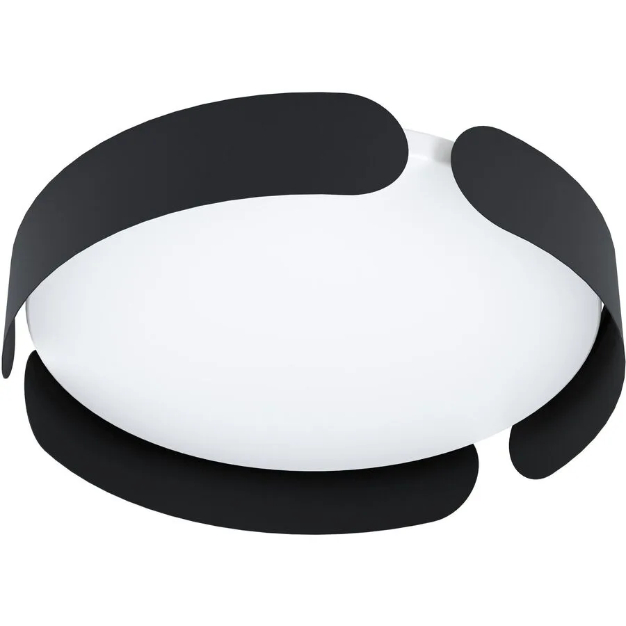 Eglo Deckenlampe Valcasotto Schwarz/Weiss Stahl/Kunststoff 0 cm 0 cm - LED - Lichtfarbe: Warmweiss - Material: Kunststoff/Stahl - Deckenlampe- LED