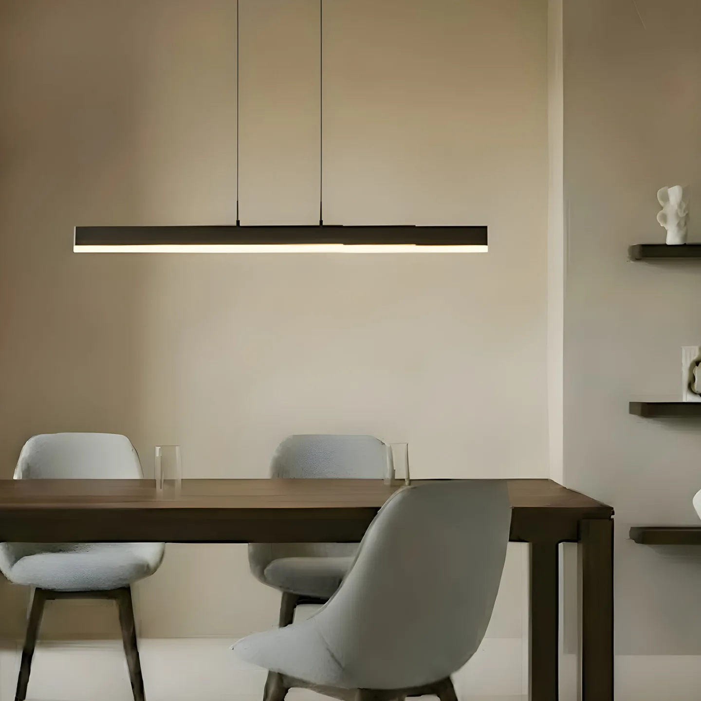 Torven LED-hengelampe, svart, uttrekkbar, CCT - Lucande - Stue - Moderne - Metall - Med en lyskilde
