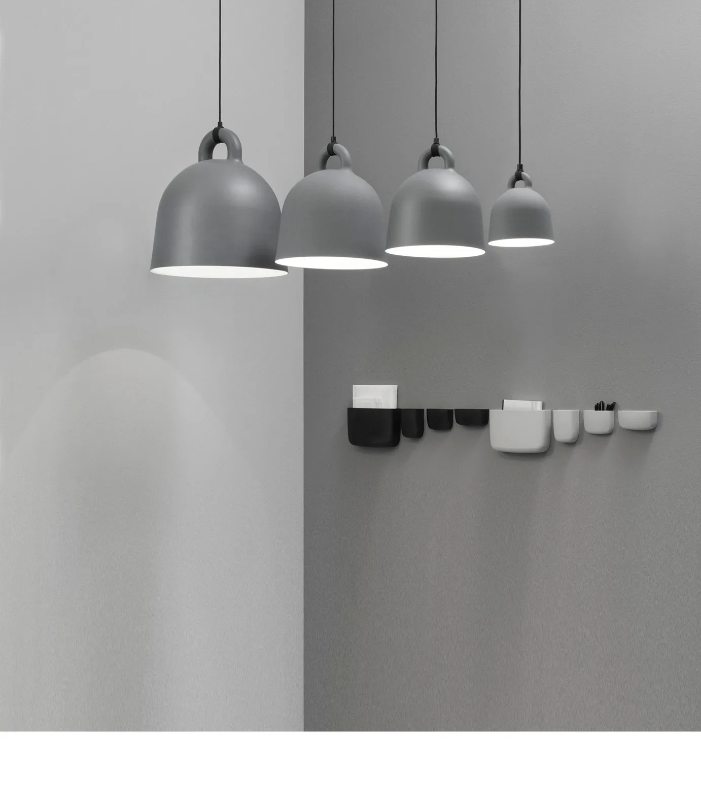 Bell Pendel Medium Grå - Normann Copenhagen - Stue - Aluminium