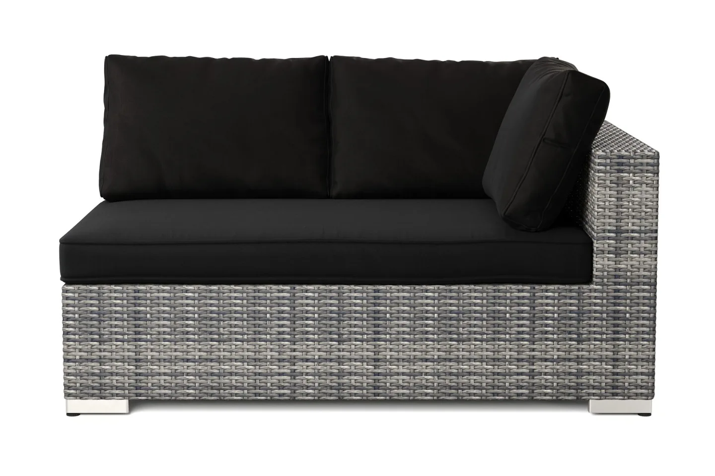 Bahamas Högermodul utomhus 140 cm i konstrotting - Grå