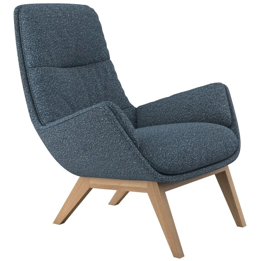 Sessel Halani stahlblau Stoff B 93 T 84 H 95 cm
