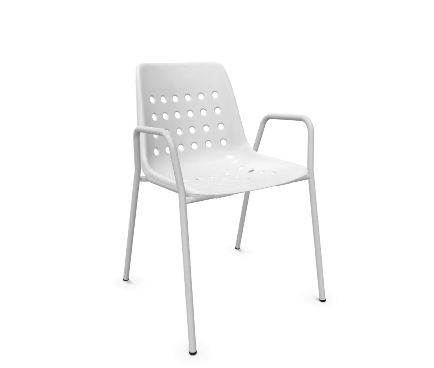 Schaffner Schalen-Stuhl Bermuda mit Armlehne Weiss | Schubiger Möbel