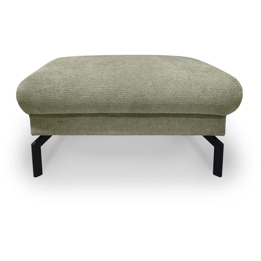 Hocker Gomero Blassgrün, Schwarz Stoff, Metall H 46 B 90 cm