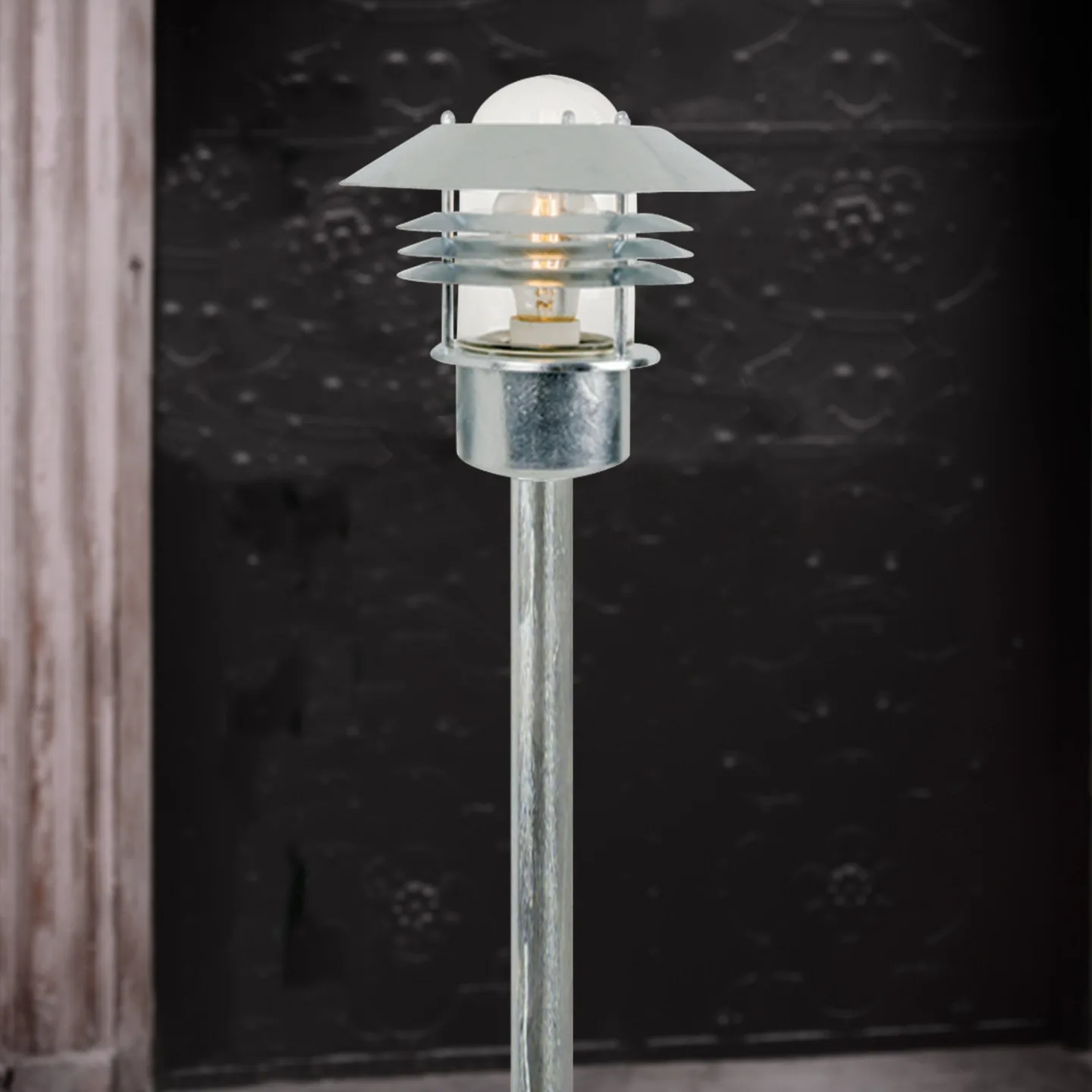 Vejers Hage Lampe Galvanised - Nordlux - Metall - Med en lyskilde