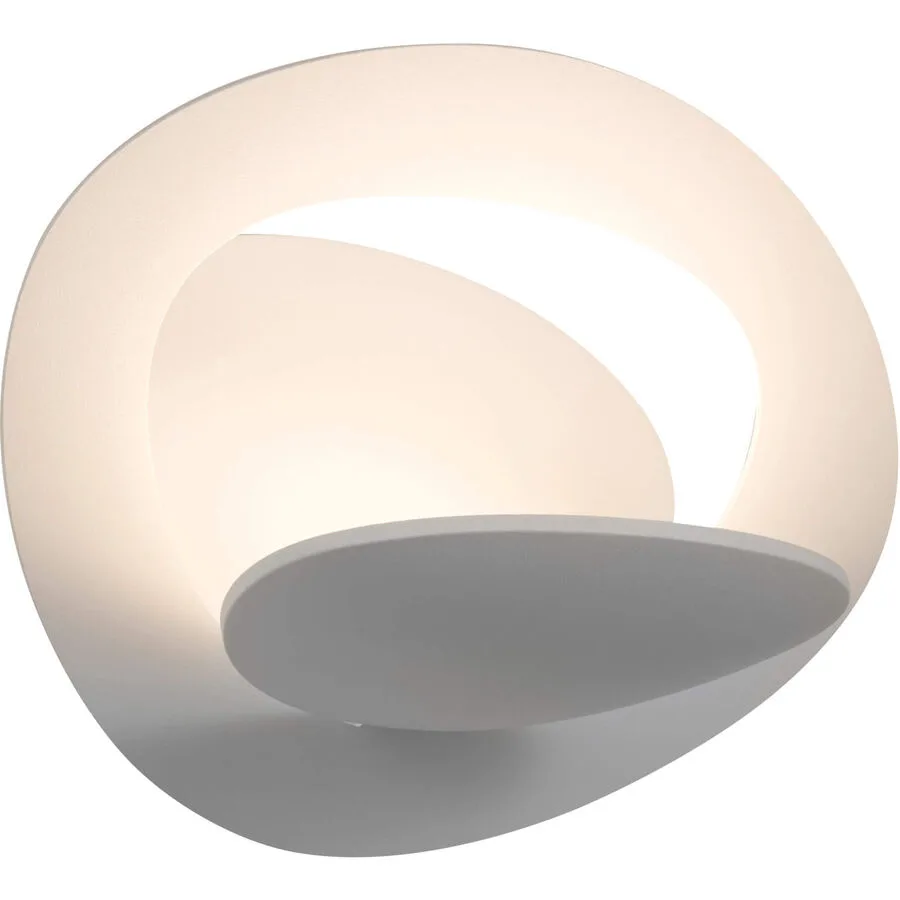 Designer-Wandlampe Artemide Pirce Micro - Farbe: Silber/Weiss - Material: Metall - LED - Lichtfarbe: Warmweiss - LED Energiesparlampen