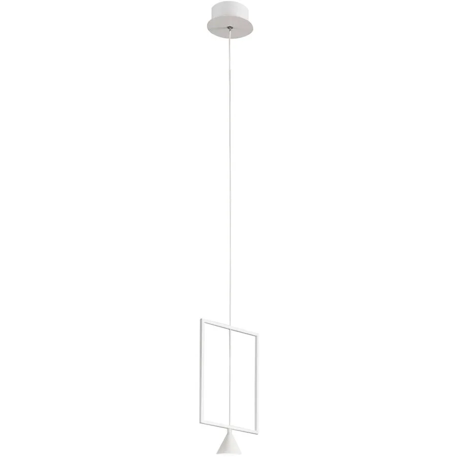 Pendellampe Dane Weiss Metall 18 cm 200 cm - LED - Lichtfarbe: Warmweiss - LED Energiesparlampen