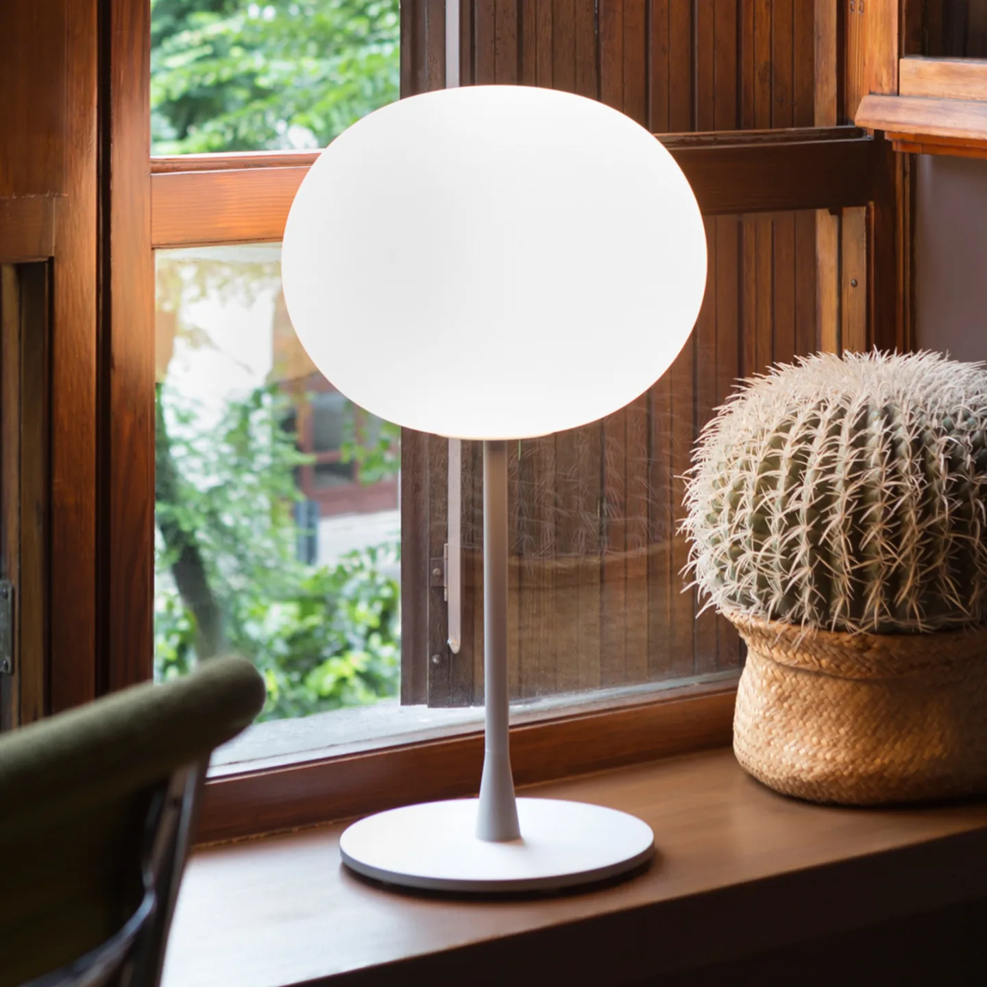 Glo-Ball T1 Bordlampe Silver - Flos - Stue - Design - Glas - Kugle