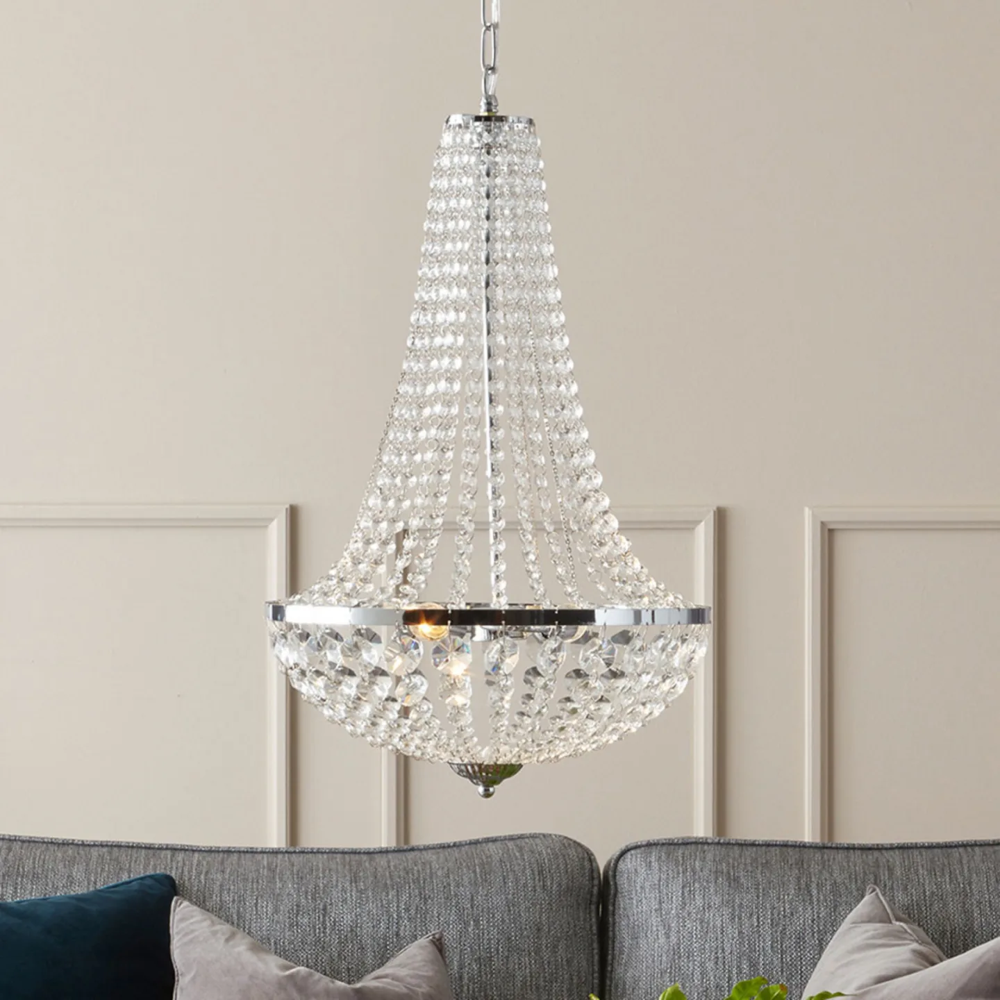 Gränsö 2 Kronleuchter IP44 Chrome - Markslöjd - Badezimmer - Kristall - Mehrflammig