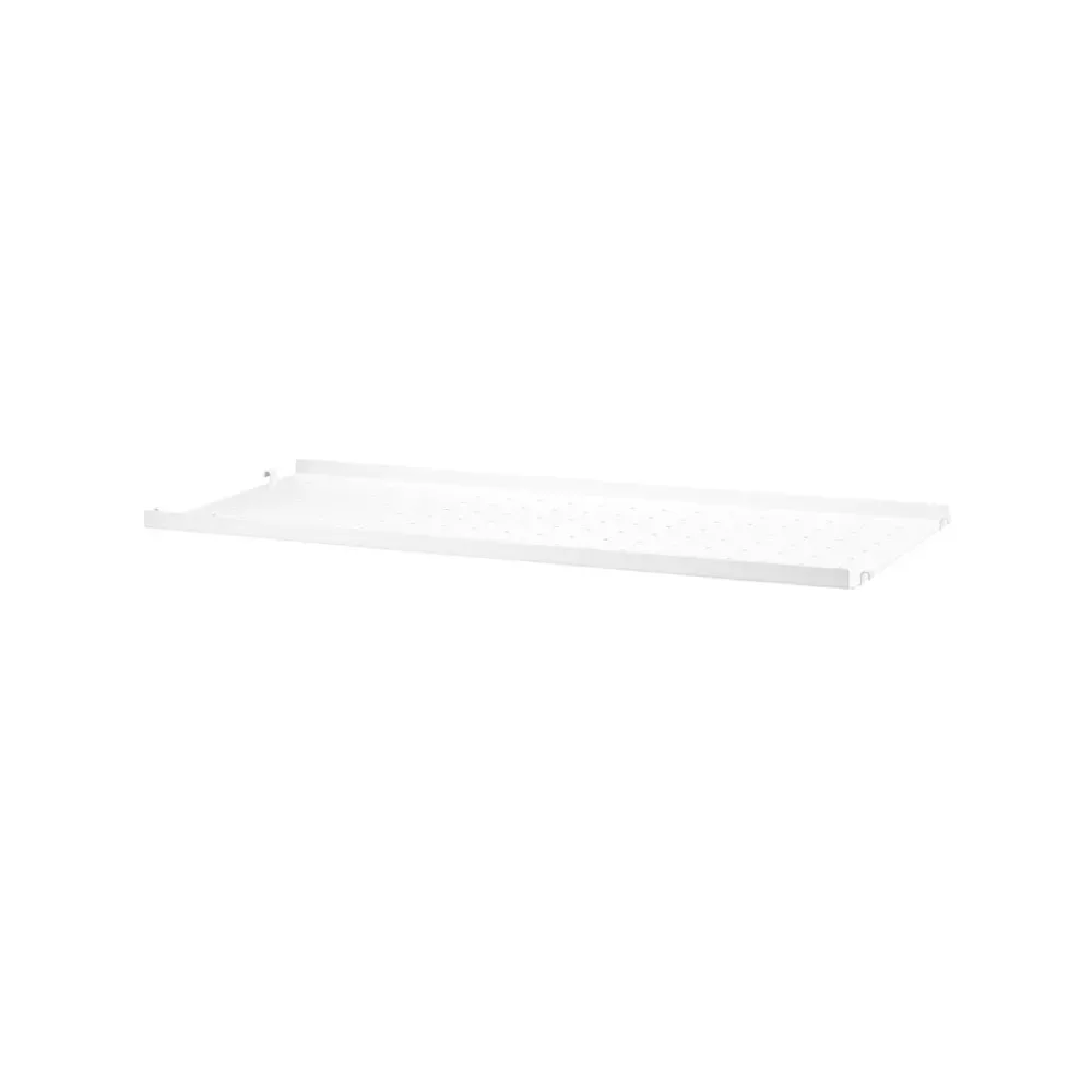 String String Regalboden Metall Weiß, 78x30 cm, niedriger Rand