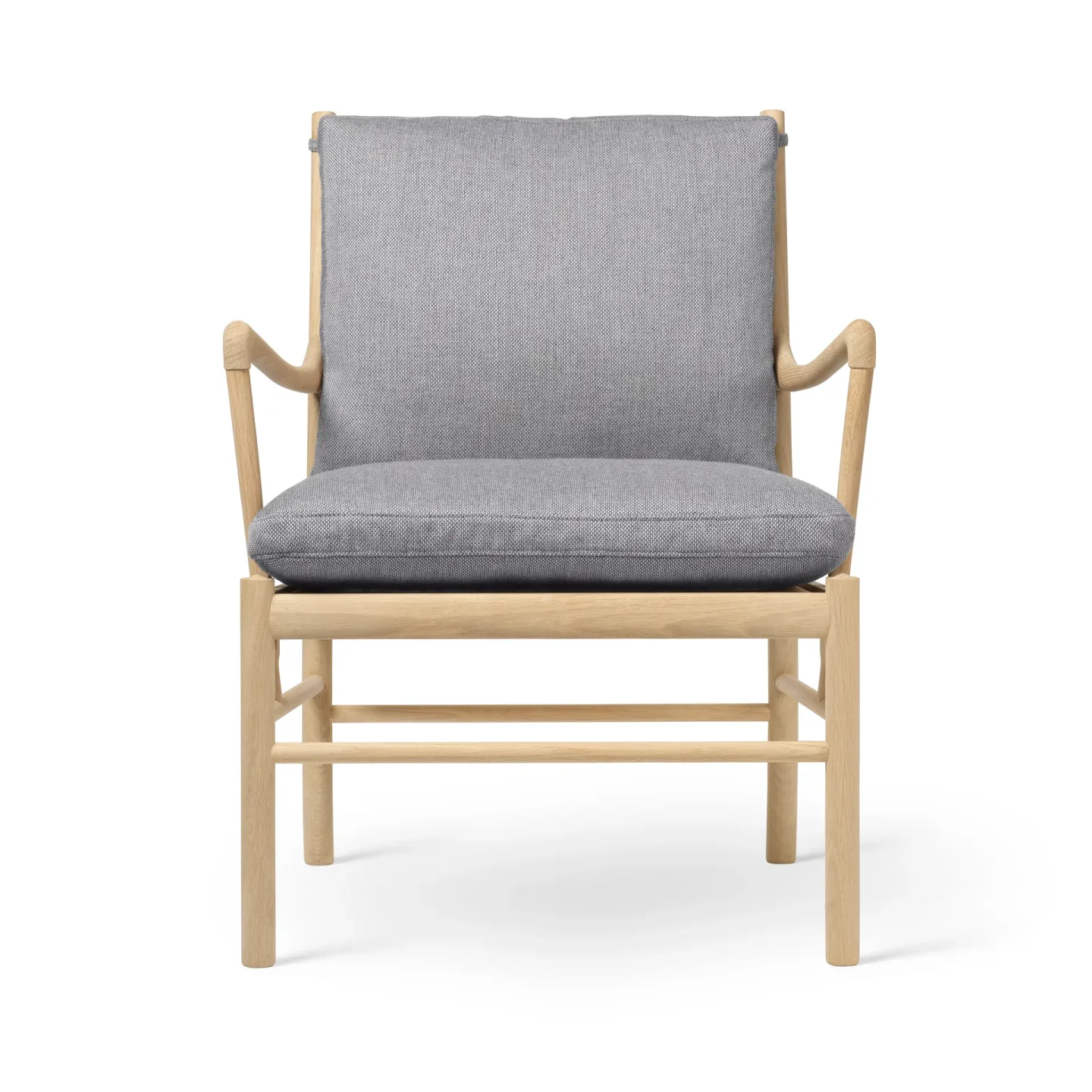 Carl Hansen & Søn OW149 Colonial chair fåtölj Re-wool 0108-såpad ek