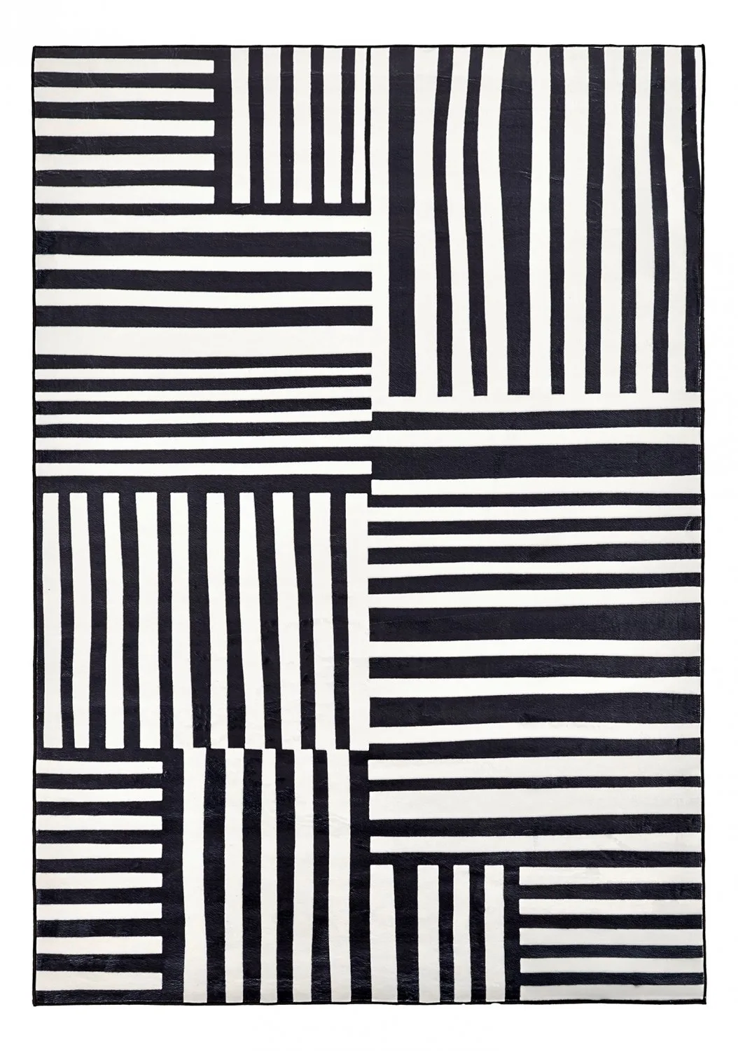 Wilton-teppe - Joma (svart/hvitt) (Størrelse: 160 x 230 cm)