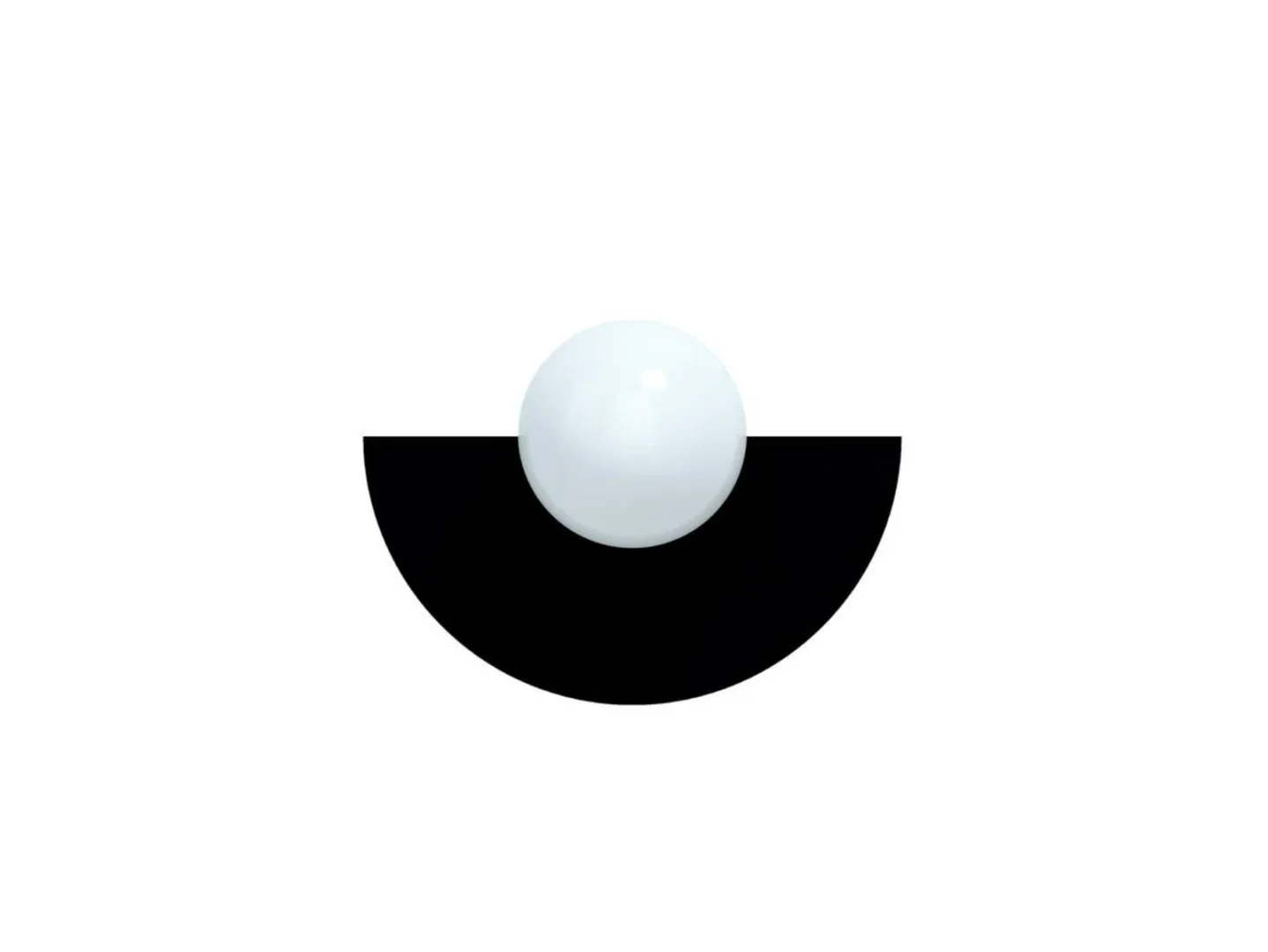Candy Big Circle 180 S vägglampa, svart - Swedish Ninja - Vardagsrum - Metall