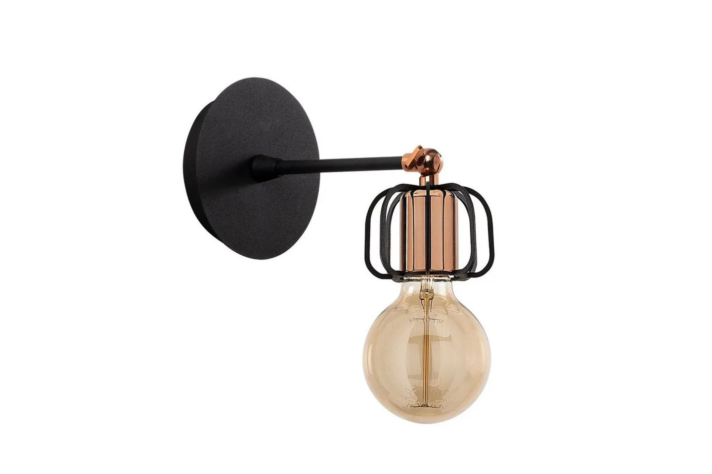 Vägglampa Griffin Inramad Svart - Svart