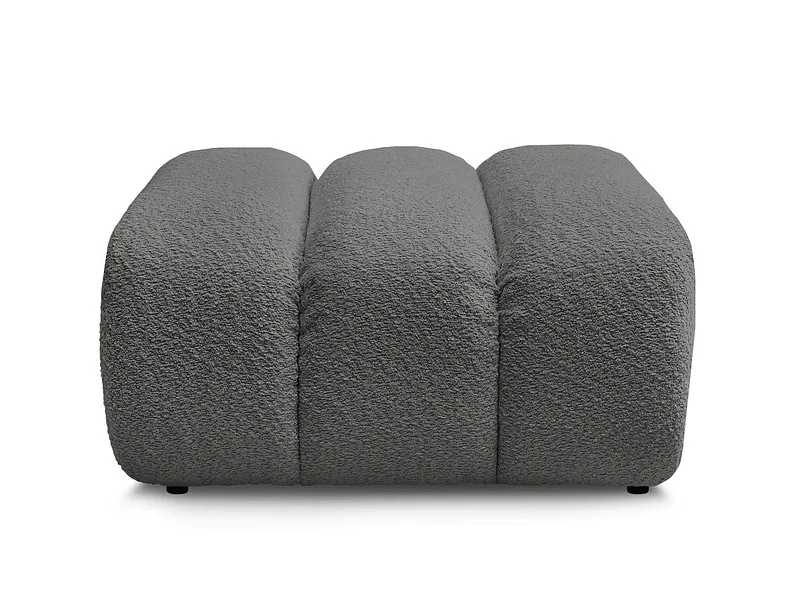 Hocker BOBOCHIC TALIA 80x80x42cm boucle-stoff dunkelgrau