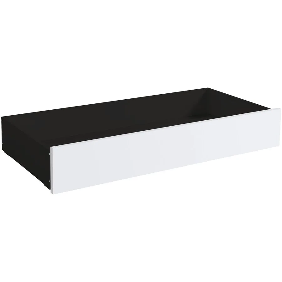 Hasena Bettschubkasten Roll-Box anthrazit/weiss Buche massiv Massivholz B 137 T 67 cm
