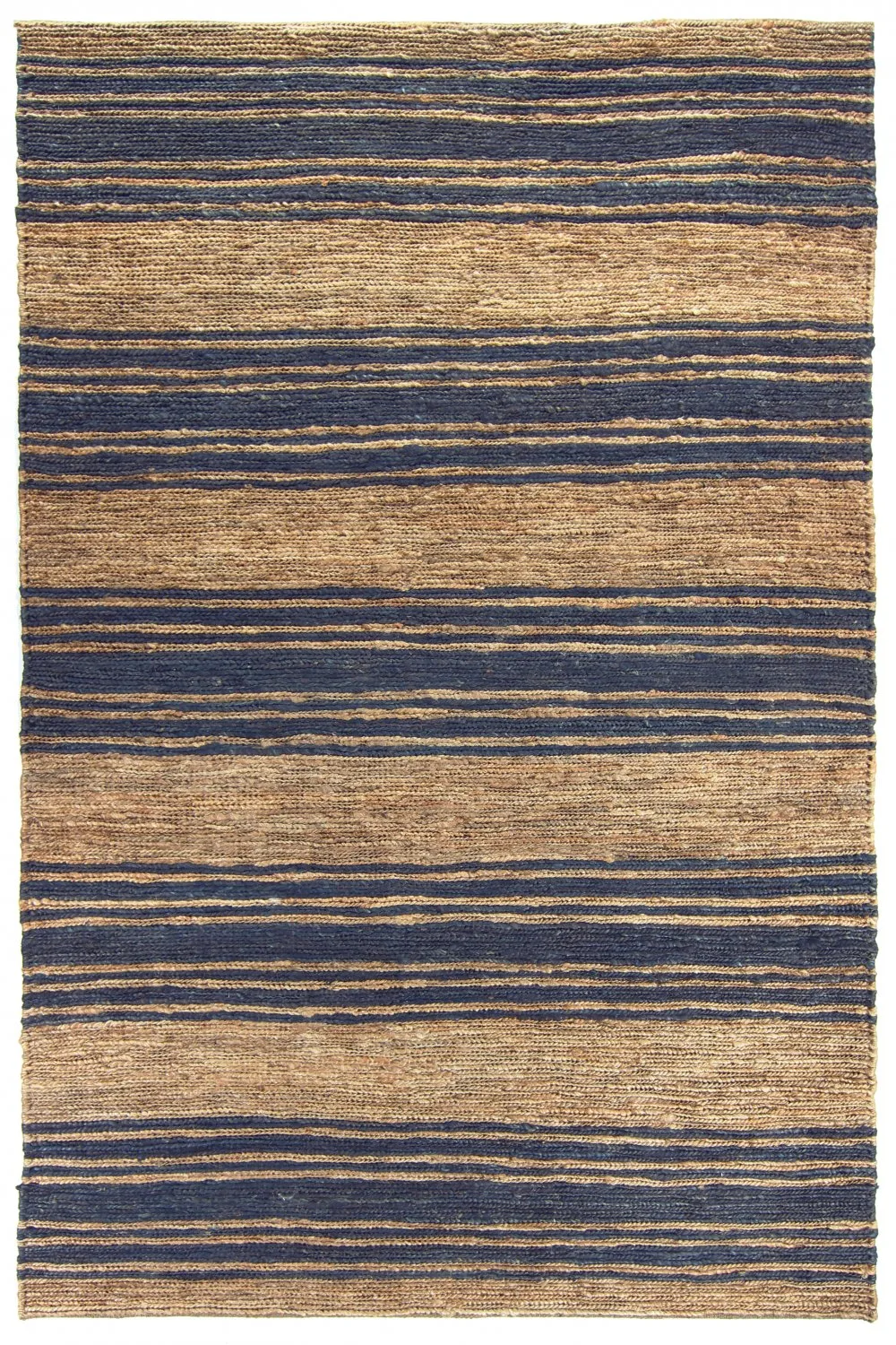 Juteteppe - Kayes (jute/blå) (Størrelse: 70 x 100 cm)