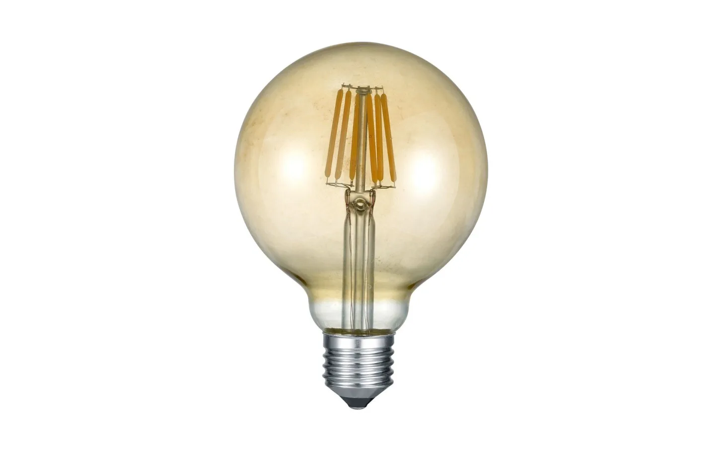 LK LED E27 filament big globe 8W 810lm 2700K brun 3-steg - Brun