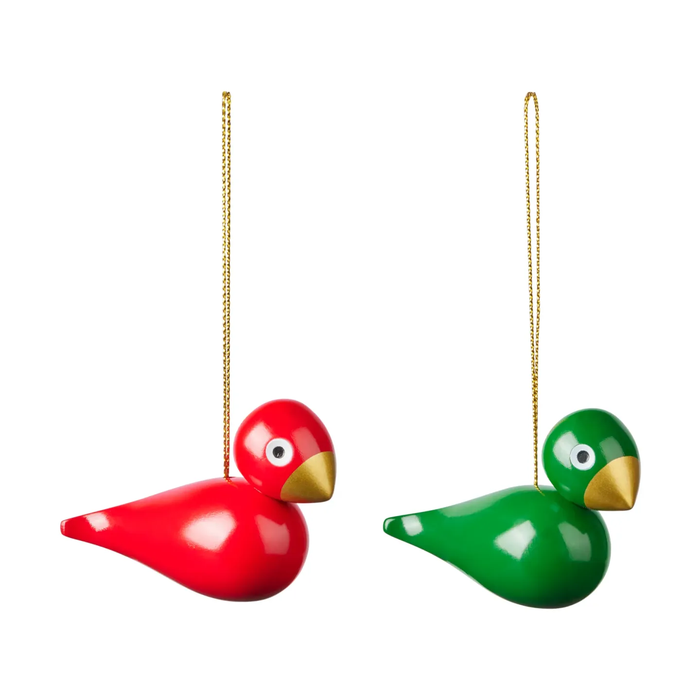 Kay Bojesen Denmark Kay Bojesen Christmas birds julhänge 2 delar Röd-grön
