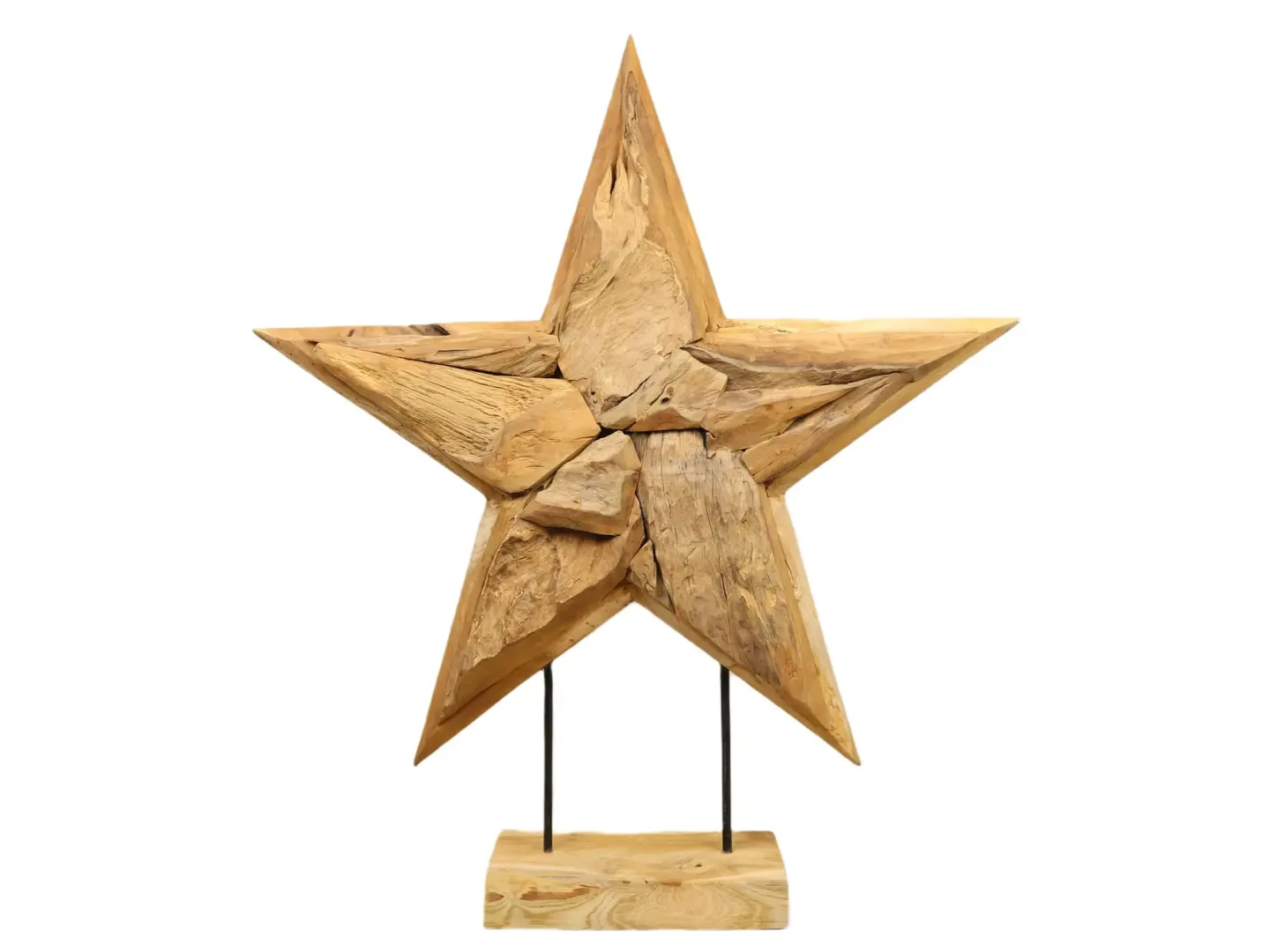 Decofinder Stern Holz Natur H: 68 cm | Schubiger Möbel