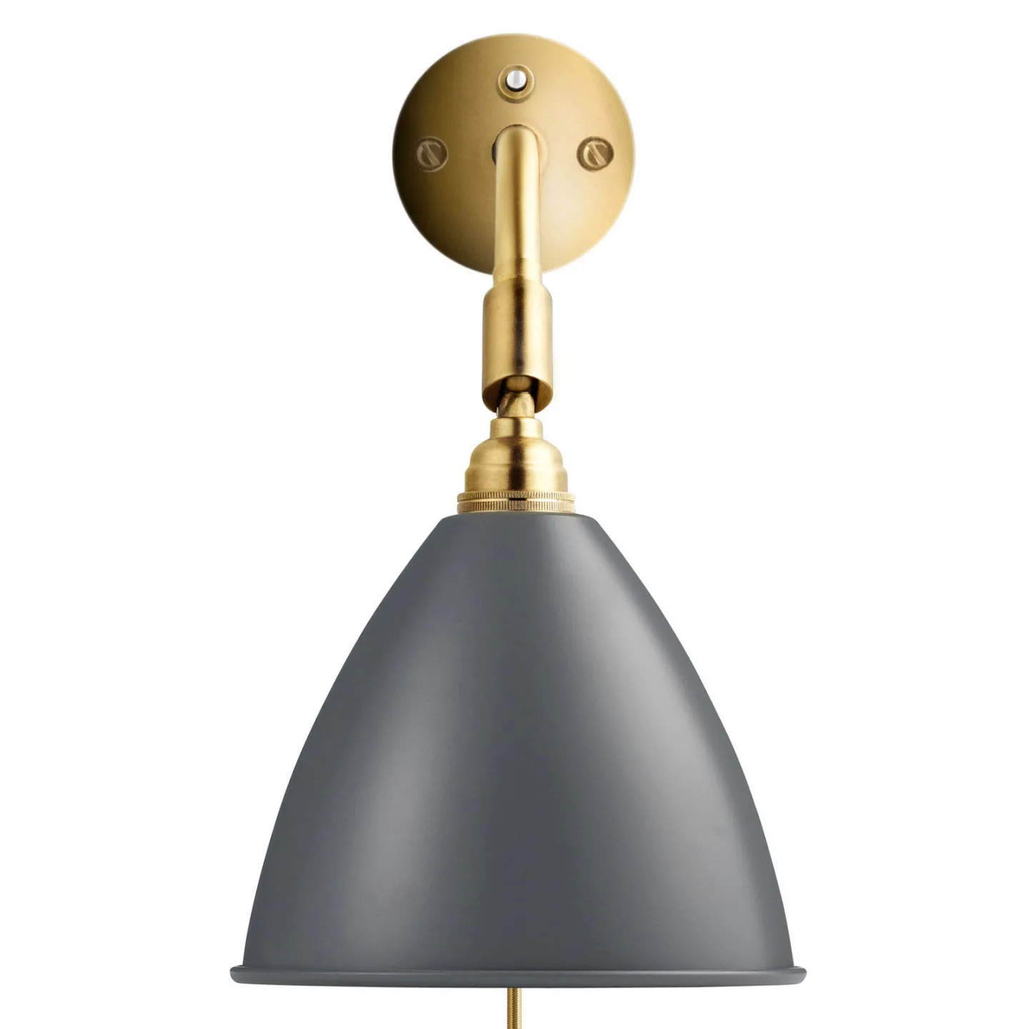 Bestlite BL7 vegglampe Ø 16 cm grå/messing – Gubi - Stue - Design - Metall - Med en lyskilde
