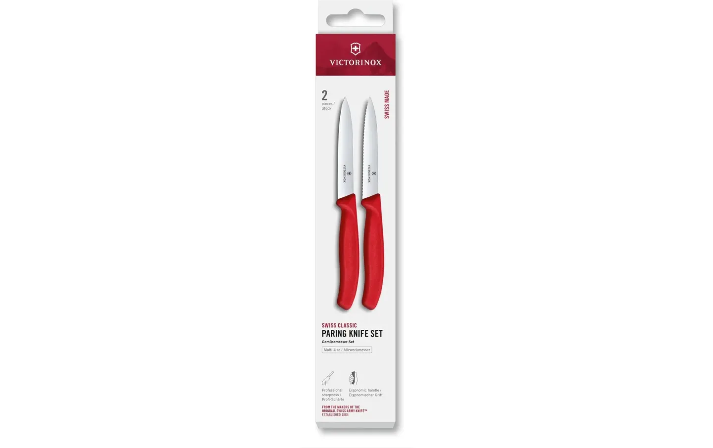 Alltron Messer-Set Swiss Classic, 10 cm, 2 Stück Von Victorinox Rot | Schubiger Möbel