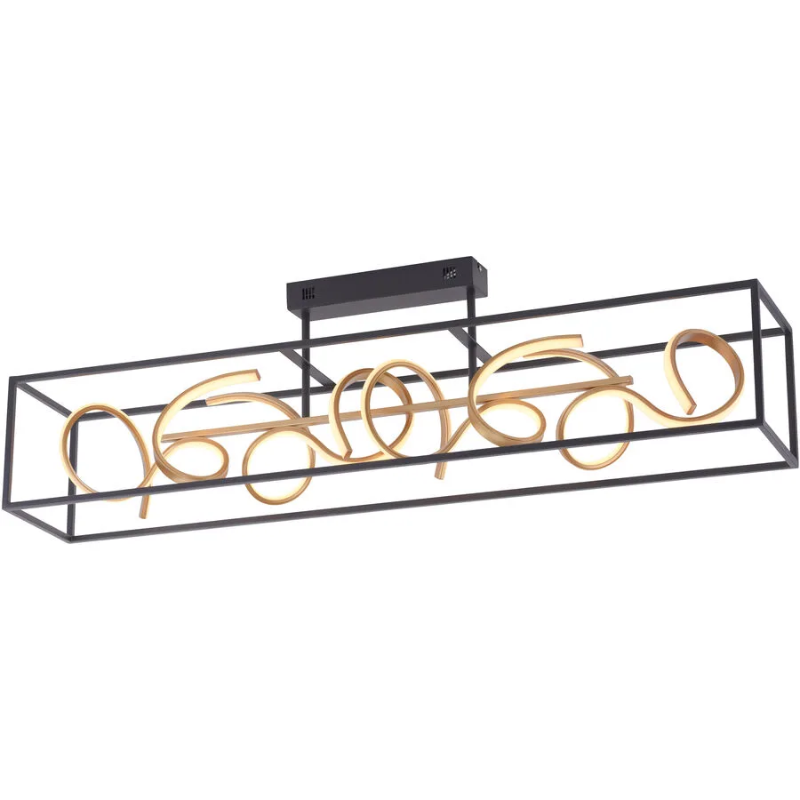 Deckenlampe Selina Schwarz Aluminium 20 cm 31.5 cm - LED - Lichtfarbe: Warmweiss - LED Energiesparlampen
