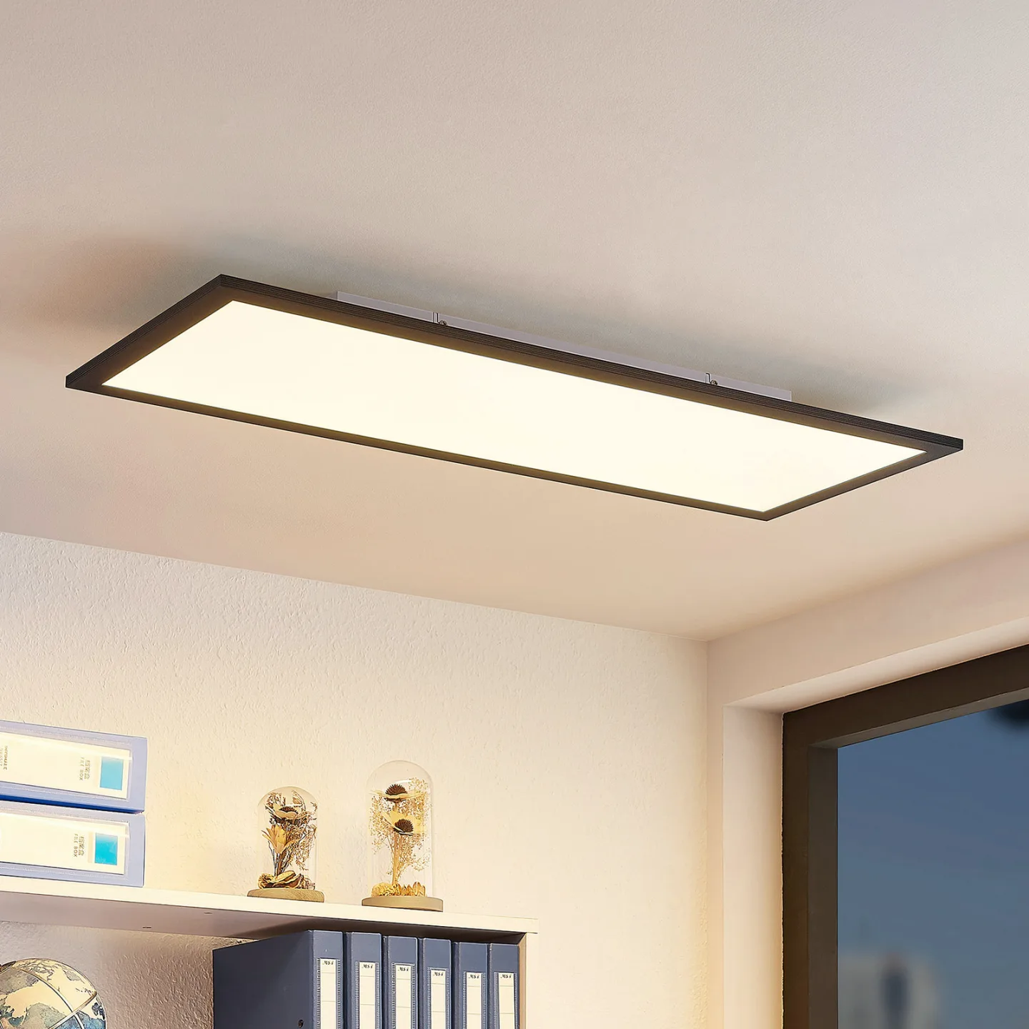 Nelios Plafond LED 2700-6500k 80x30 Black - Lindby - Kök - Modern - Plast - Vinklad