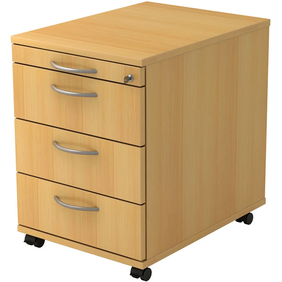 Rollcontainer Office buche Holzwerkstoff B 42.8 H 59 cm