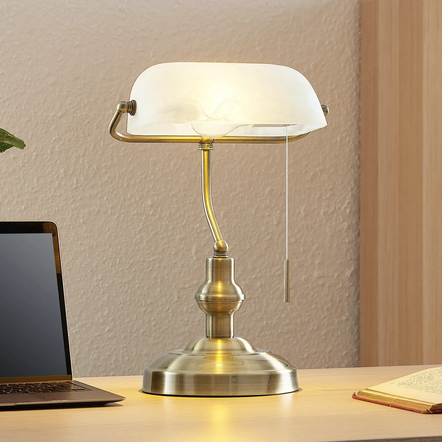 Profina Tischleuchte Bronze - Lindby - Wohnzimmer - Antik - Metall - Einflammig