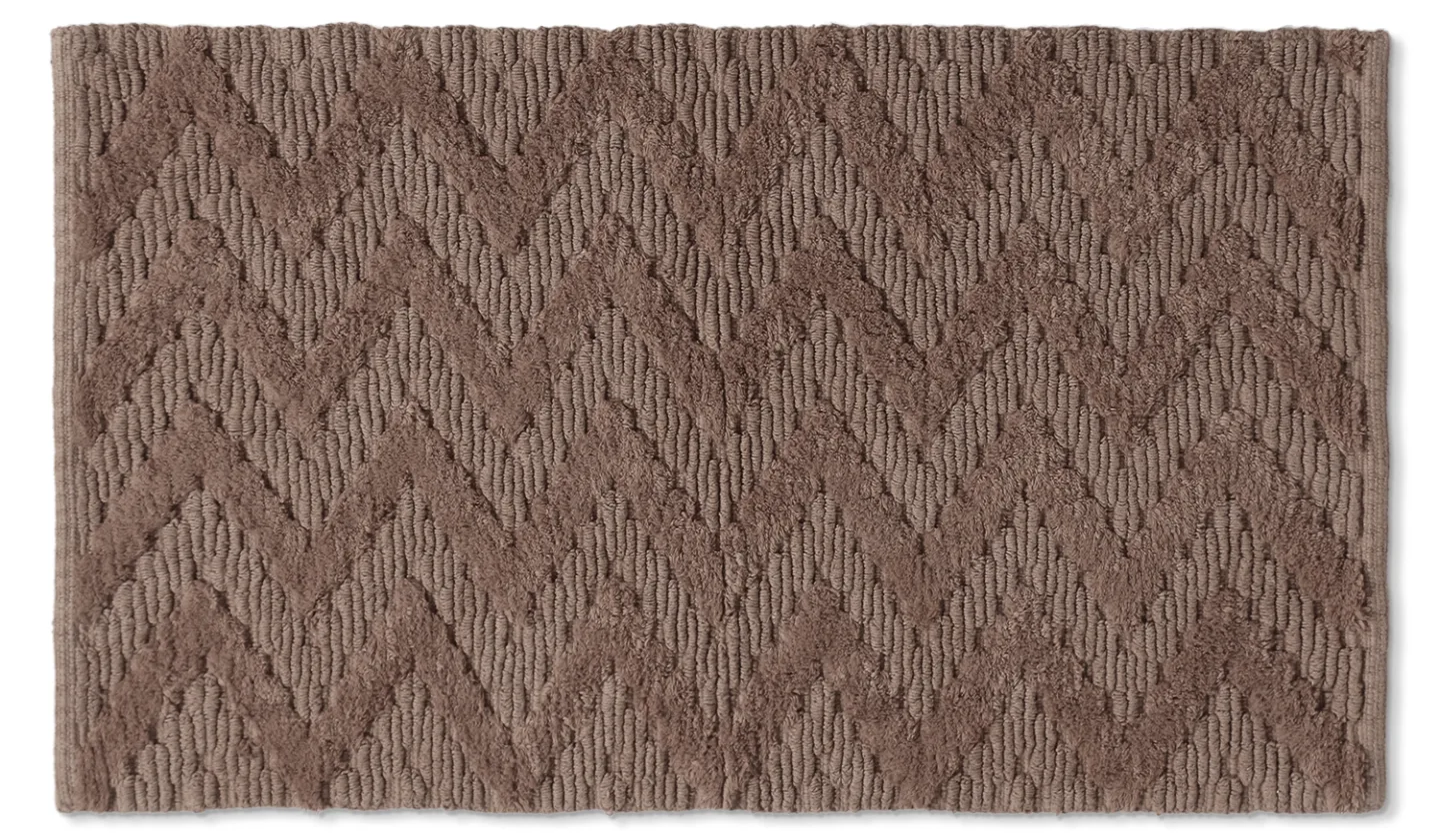 Baderomsmatte - Bellona (brun) (Størrelse: 70 x 120 cm)